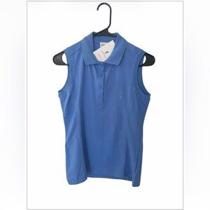 Golfino Women’s Sleeveless Golf Polo Blue Performance Top Size XS/S